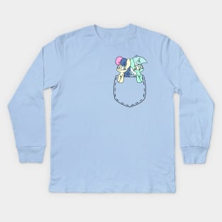 Lyra and BonBon in a Pocket Kids Long Sleeve T-Shirt